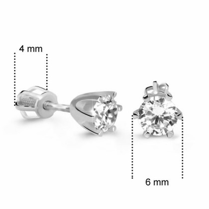 Zlaté náušnice na šroubek Z60294W