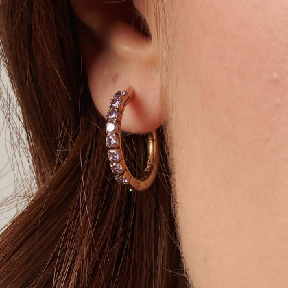 Náušnice z chirurgické oceli se zirkony Brosway Desideri BEIE022