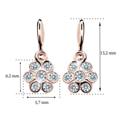 Zlaté dětské náušnice kytičky C1737R