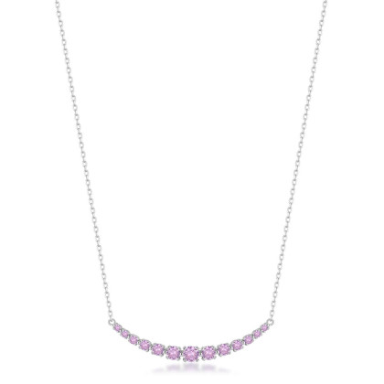 Dámský stříbrný náhrdelník Brosway Fancy Vibrant Pink FVP116