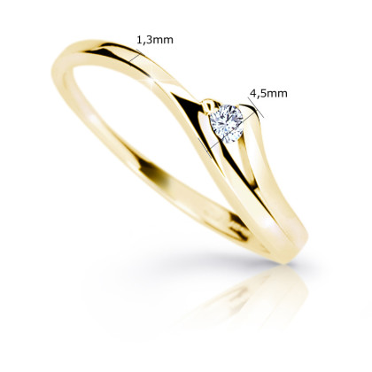 Zlatý prstýnek s kamínkem Z6818Z