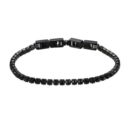 Tenisový náramek z chirurgické oceli s kamínky MBSS19ST-JET