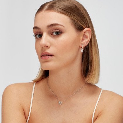 Stříbrná náušnice visací Brosway Fancy Infinite White FIW12