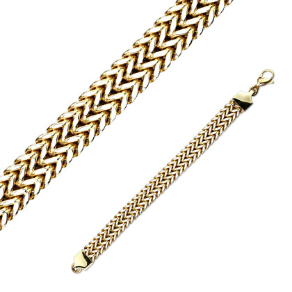 Pánský náramek z chirurgické oceli zlatý SESB02G-12