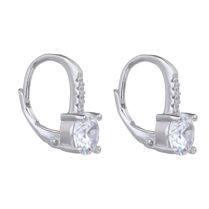 Stříbrné visací náušnice s kamínky 309557004