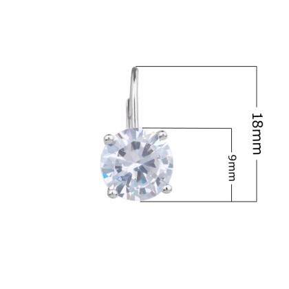 Stříbrné náušnice se zirkony 308274003