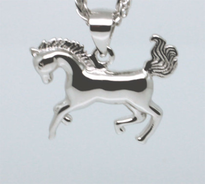 Stříbrný přívěšek na řetízek kůň 303616