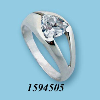 Stříbrný prsten se zirkonem 1594505