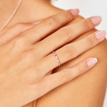 Jemný dámský stříbrný prsten Brosway Fancy Passion Ruby FPR144