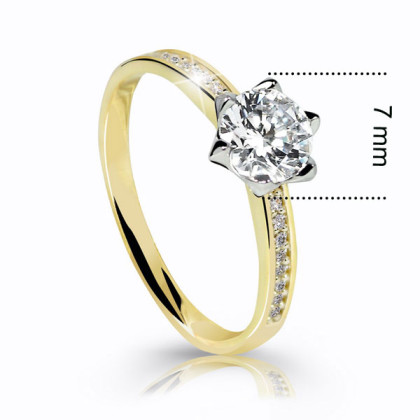 Prstýnek zlato se zirkony Z6149Y