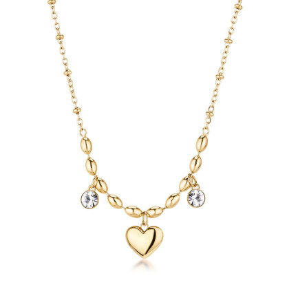 Zlatý náhrdelník z chirurgické oceli Brosway CHAKRA BHKN162