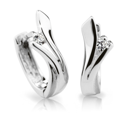 Zlaté náušnice kroužky s diamanty DZ6434-1795-80-00-X-2