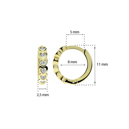 Dětské náušnice srdíčka Cutie Jewellery C3339Z