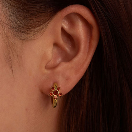 Náušnice kroužky kytičky WJHE1235