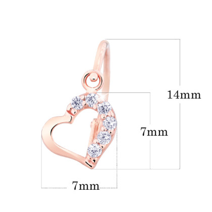 Náušnice pro miminko z růžového zlata C2757R