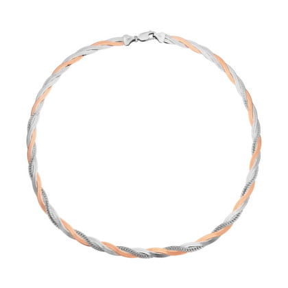 Luxusní pozlacený stříbrný náhrdelník 304984