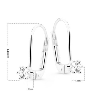 Visací náušnice z bílého zlata s duiamanty DZ8012-55-00-X-2