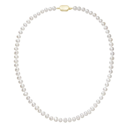 Perlový náhrdelník z říčních perel 922001.1/9269A bílý