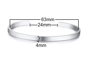 Pevný náramek z chirurgické oceli SEB304