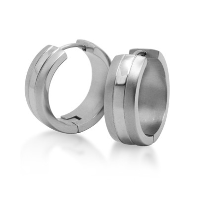 Náušnice kroužky z chirurgické oceli Inori EXER69