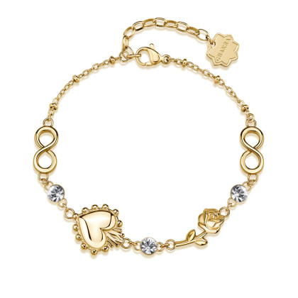 Pozlacený náramek pro štěstí Brosway Chakra BHKB282