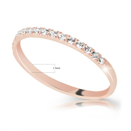 Zlatý prstýnek se zirkony Z6739R