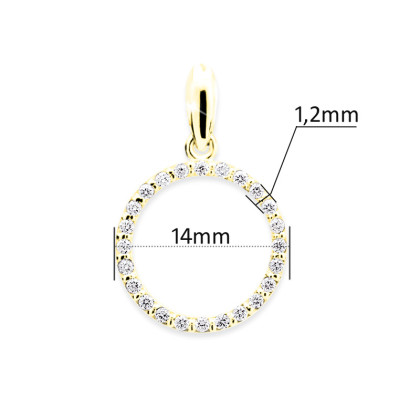 Zlatý přívěsek se zirkony Z6270Z