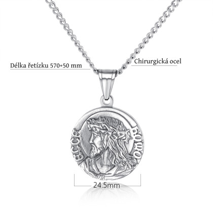 Přívěsek z chirurgické oceli Ježíš JCFGX1402