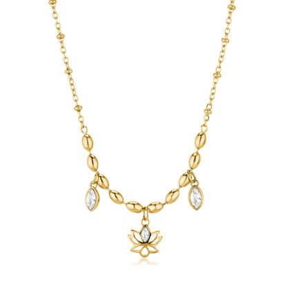 Náhrdelník z chirurgické oceli zlatý Brosway CHAKRA BHKN158