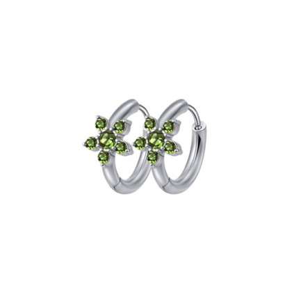 Ocelové náušnice kroužky se zirkony WJHE1235ST-CZ