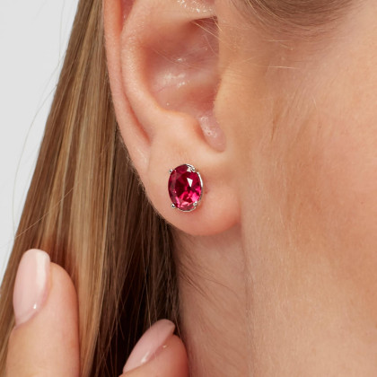 Stříbrná náušnice pecka Brosway Fancy Passion Ruby FPR06