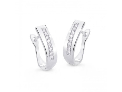 Visací náušnice z bílého zlata Z8018B