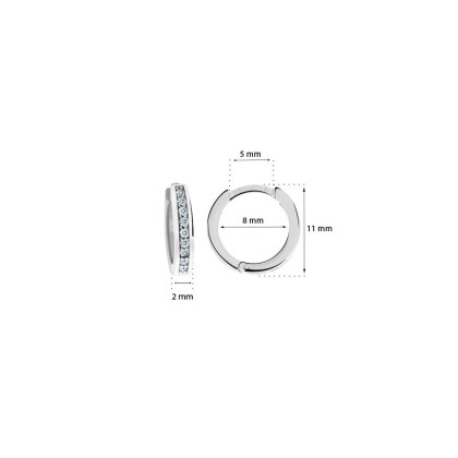 Zlaté dětské náušnice kroužky Cutie Jewellery C3342B-Rozměry