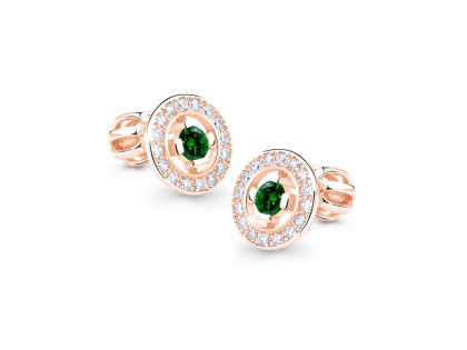 Náušnice z růžového zlata se zirkony Z6413-1988RCZ