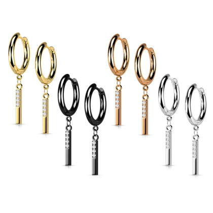 Dámské náušnice do ucha se zirkony 4110