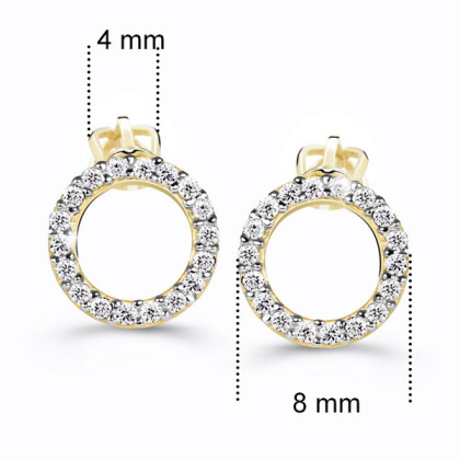 Luxusní zlaté náušnice s diamanty DZ60240-30-00-X-4-1