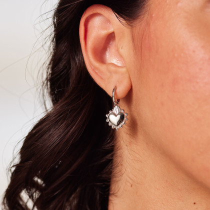 Náušnice srdíčka z chirurgické oceli Brosway Chakra BHKE196