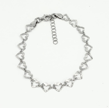 Romantický náramek srdíčka ze stříbra 925 3131690002