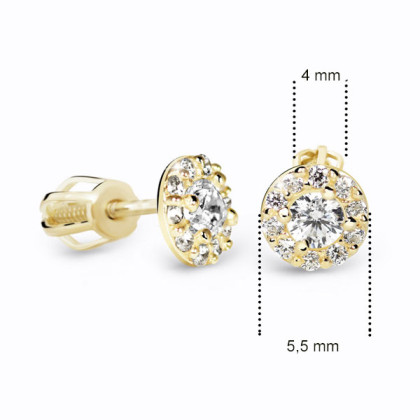 Diamantové náušnice zlaté DZ60167-30-00-X-4