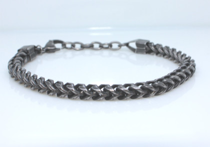 Ocelový náramek na ruku šedý WJHB002