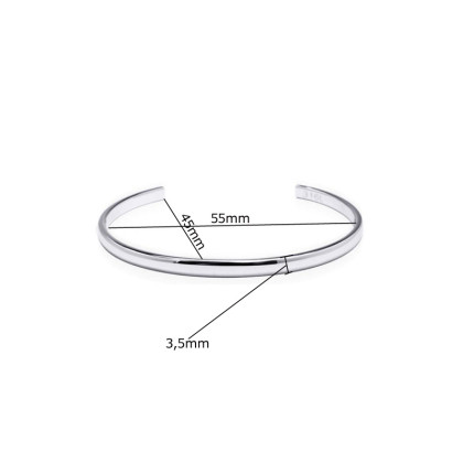 Pevný náramek chirurgická ocel GBSG13ST-55