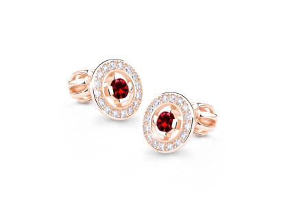 Náušnice z růžového zlata se zirkony Z6413-1988RCZ