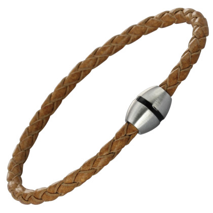 Pánský kožený náramek BSS362LTBRW