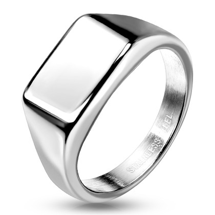 Ocelový pečetní prsten pro pány a dámy 7685ST