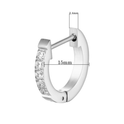 Náušnice se zirkony kroužky WJHE13