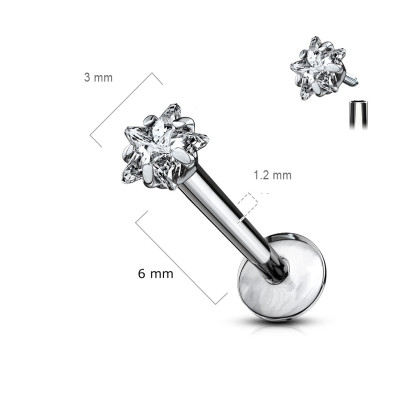 Piercing do rtu se zirkonem SET23LI5