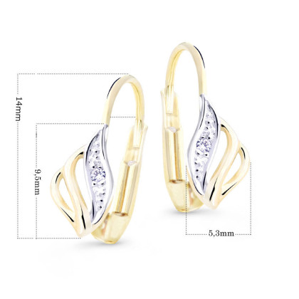 Zlaté náušnice s diamanty DZ8024-55-00-X-L4