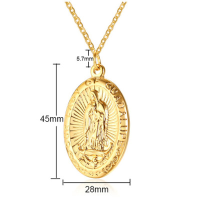 Náhrdelník z chirurgické oceli madonka SEPN1121