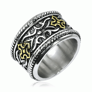Ocelový prsten Spikes 1525