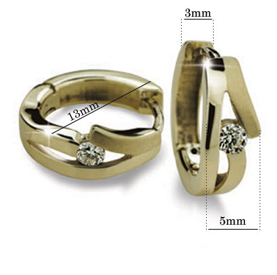 Zlaté náušnice s diamanty DZ6483-2026-80-00-X-2